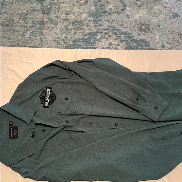 Harley-Davidson Dark Gray Button-Up Shirt - Picture 2 of 2